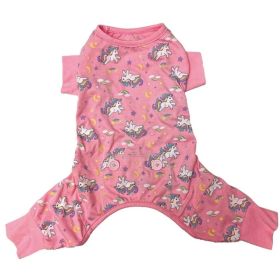 Fashion Pet Unicorn Dog Pajamas Pink - Small