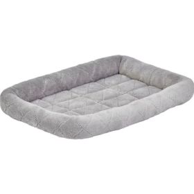 MidWest Quiet Time Deluxe Diamond Stitch Pet Bed Gray for Dogs - X-Small - 1 count