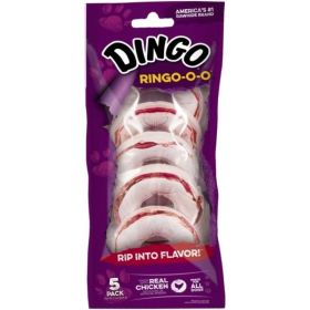 Dingo Ringo-o-o Meat & Rawhide Chew - 2.75" (5 Pack)