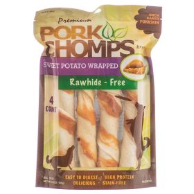 Pork Chomps Premium Pork Twistz - Sweet Potato - Large - 4 Count