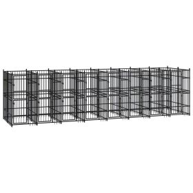 Outdoor Dog Kennel Steel 158.8 ftÂ²