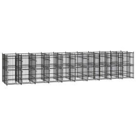 Outdoor Dog Kennel Steel 198.4 ftÂ²