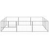 Dog Kennel Silver 96.9 ft¬≤ Steel