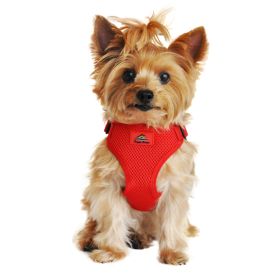 Wrap and Snap Choke Free Dog Harness (Color: Flame Red, size: X-Small)