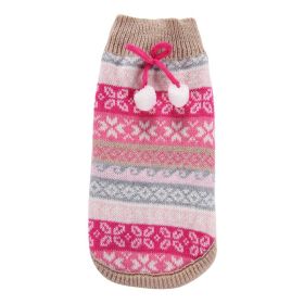 Christmas Sweet Baby Cat and Baby Dog Hair Ball Warm Knit (Type: PinkL)