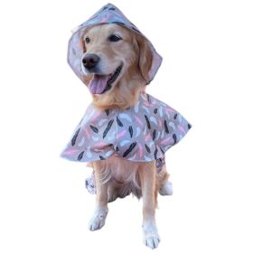 Waterproof Cape for Large and Small Dogs Windproof Raincoat Poncho for Pets (Type: Feather4XL)