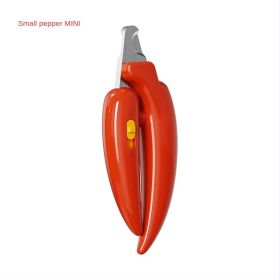 Ai Wo Pet Nail Knife Cat Nail Clipper Dog Nail Pliers LED Electric Nail Grinder Pet Products Wholesale (Specifications: Chili Red - MINI)