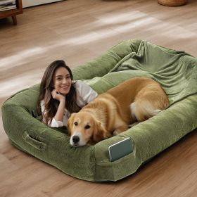 Extra Large Dog Bed, Human Dog Bed for Adult Instead of Foldable Air Mattress, 72"x48"x10" Washable Floor Beds Large Sized Dog Gifts with Handle (Style: 5 Pack)