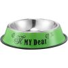 Stainless steel dog bowl; color anti-skid dog bowl; cat bowl